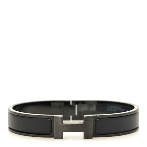 HERMES Matte Enamel Narrow Clic Clac HH Bracelet T5 So .